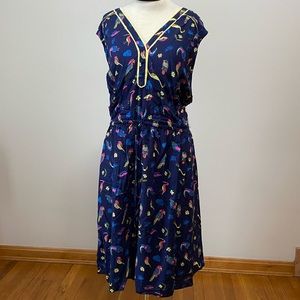 ModCloth tropical bird dress, size 4x